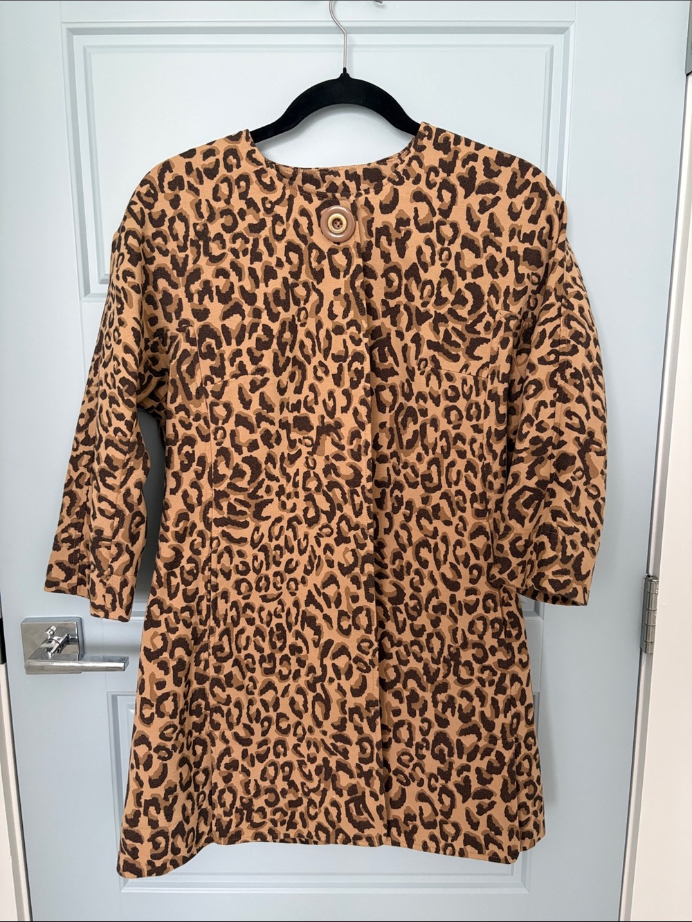 CAbi Leopard Print Tan and Brown jacket EUC
